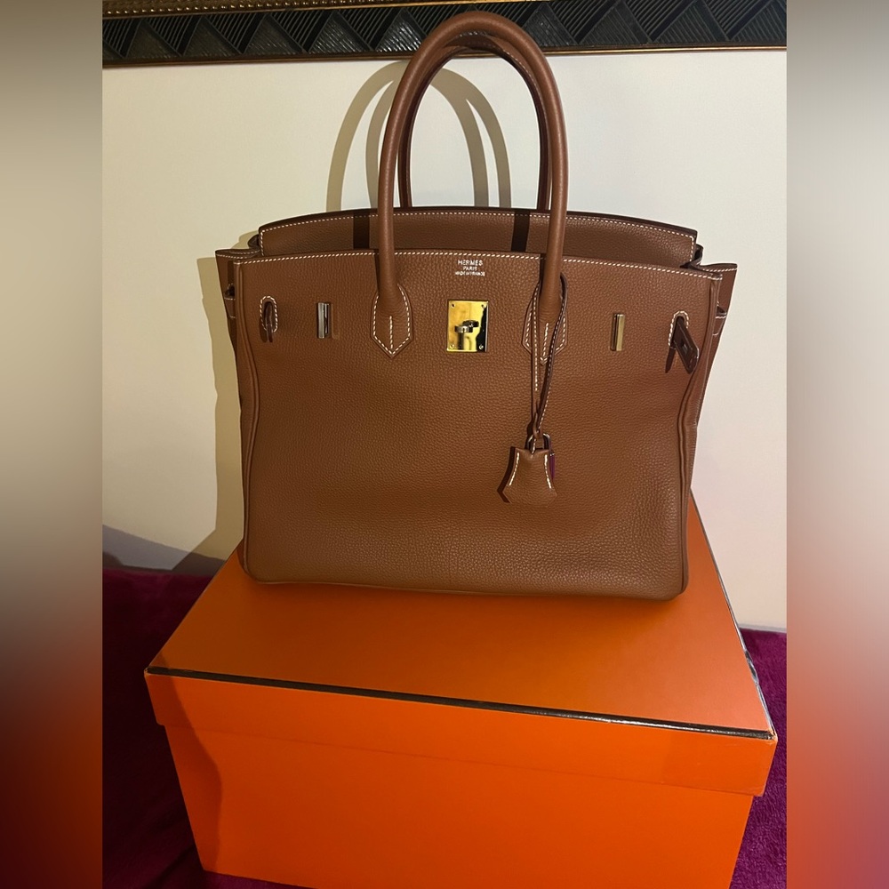 Hermes Birkin 35 Veau Togo Gold